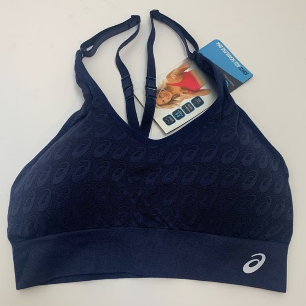 NWT Asics Dark Cobalt ASX Seamless Sports Bra
